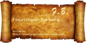 Fesztinger Barbara névjegykártya